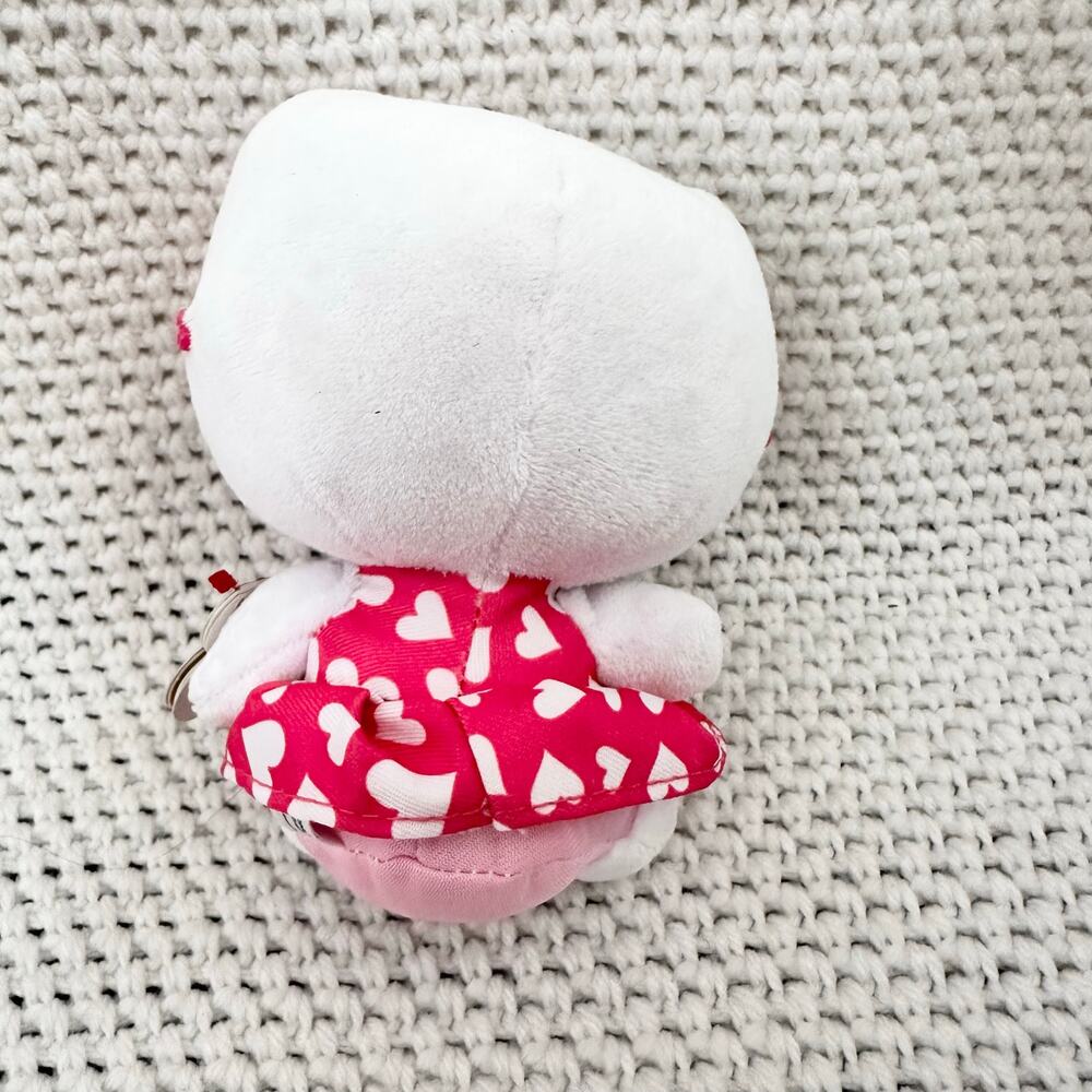 TY Beanie Baby Hello Kitty Sanrio 2014 Heart Glasses Printed Dress Bow 6" Plush - Picture 3 of 5